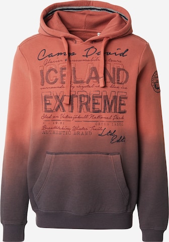 Felpa di CAMP DAVID in rosso: frontale