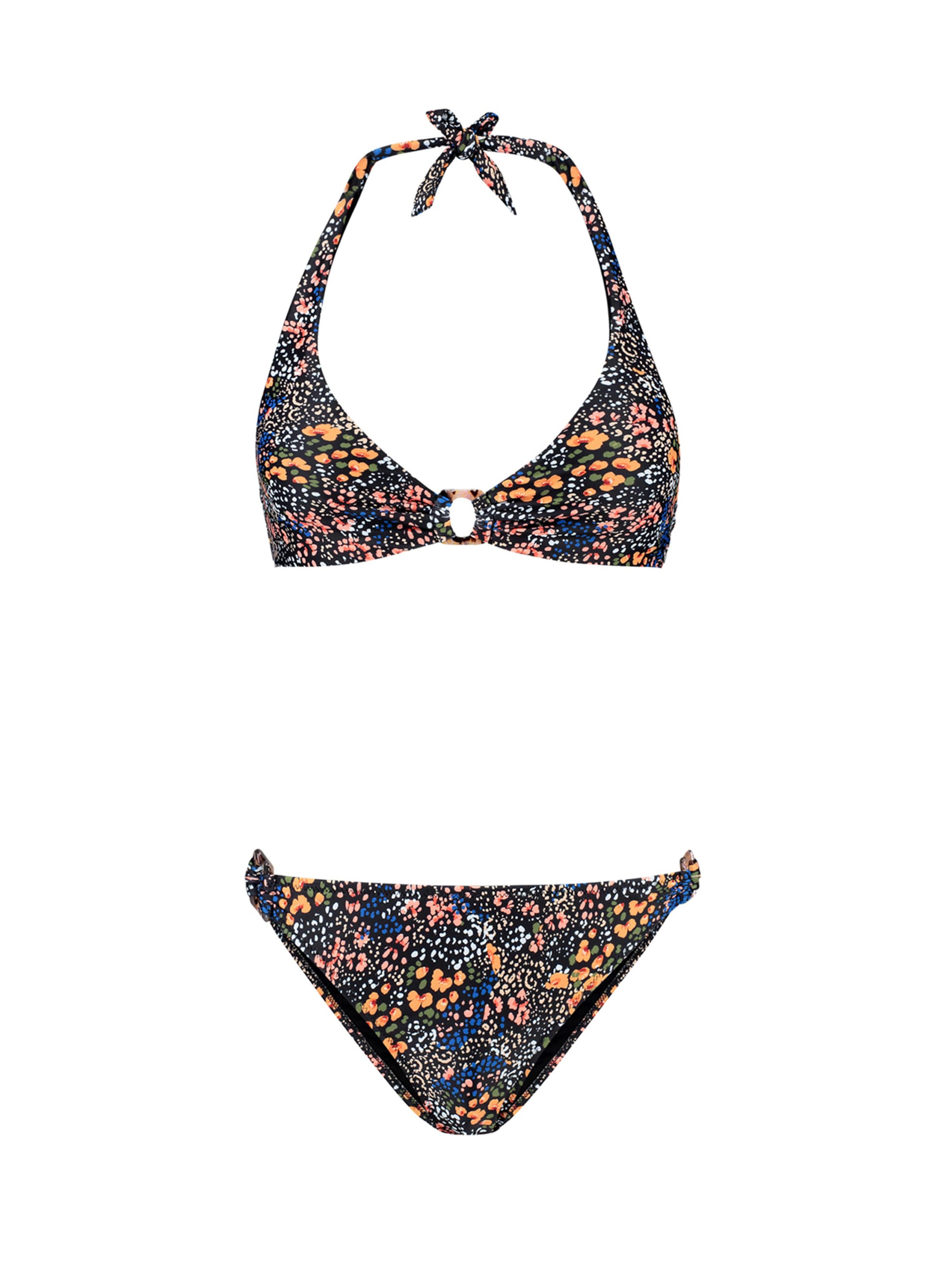 Shiwi Bikini 'Caro' en bleu / vert / orange clair / noir, Vue avec produit