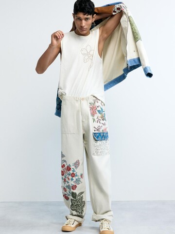 Desigualregular Cargo hlače - bijela boja