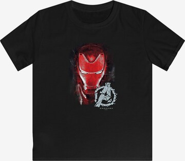 T-Shirt 'Marvel Avengers Endgame Iron Man Brushed' F4NT4STIC en noir : devant