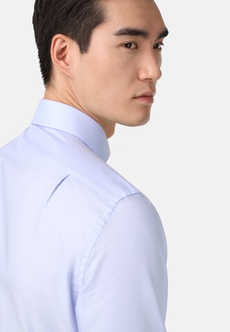 Coupe slim Chemise business 'Dobby Napoli' Boggi Milano en bleu