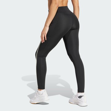 ADIDAS PERFORMANCE Skinny Παντελόνι φόρμας 'Optime Heritage' σε μαύρο