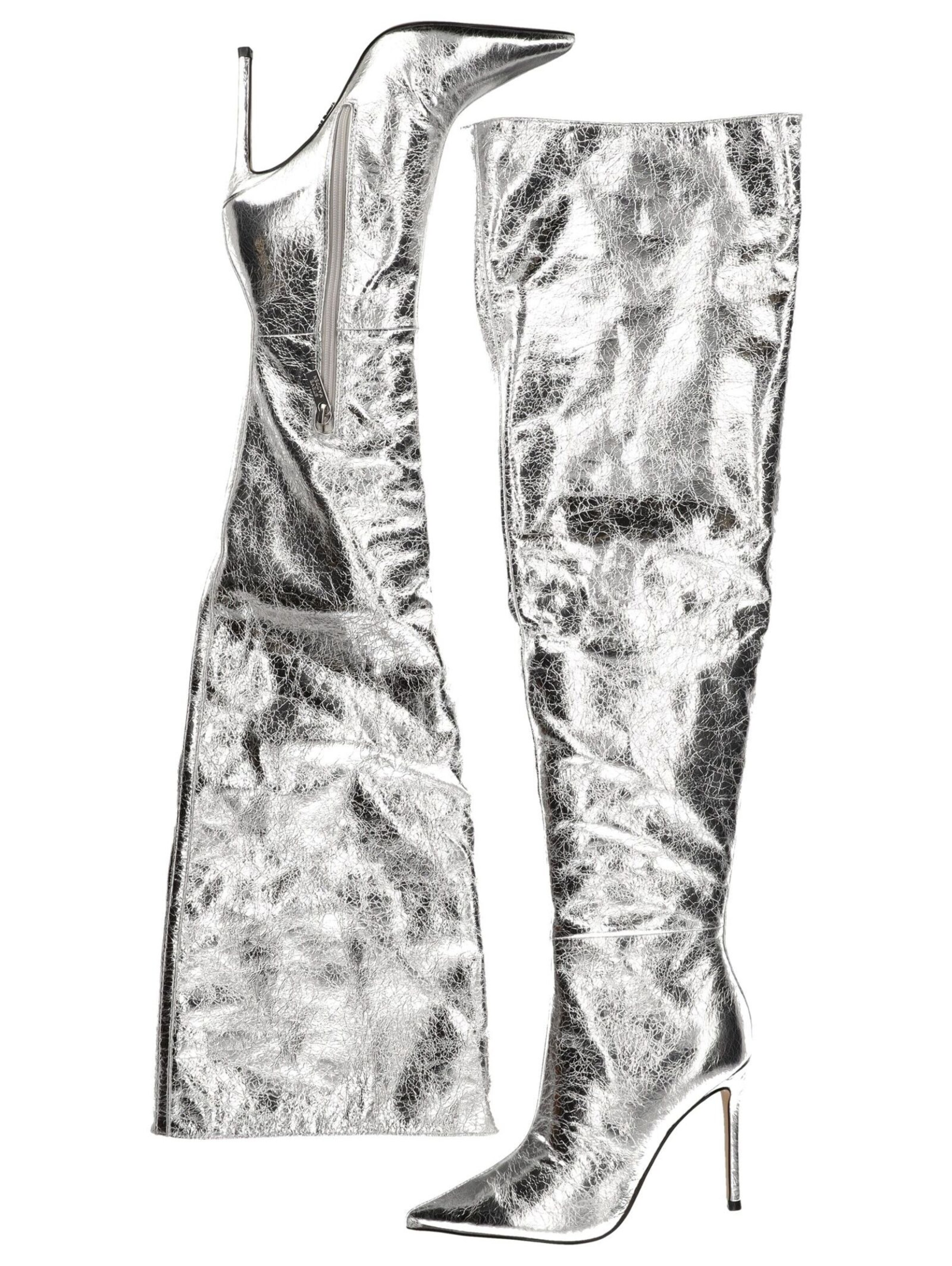 STEVE MADDEN Overknees in Silber