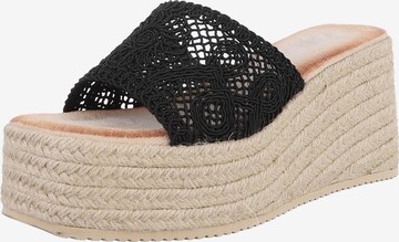 Ital-Design Pantolette in Schwarz: Vorderseite