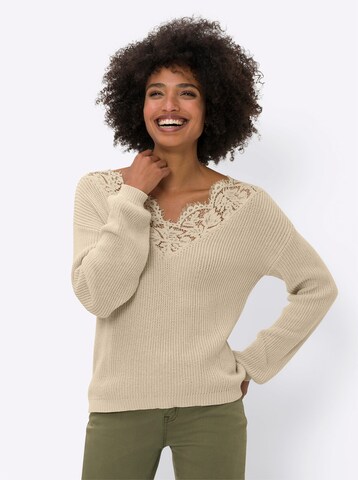 Pullover di heine in marrone: frontale