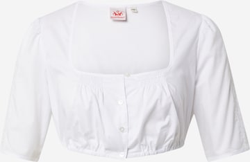 SPIETH & WENSKY - Blusa tradicional 'Witta' em branco: frente