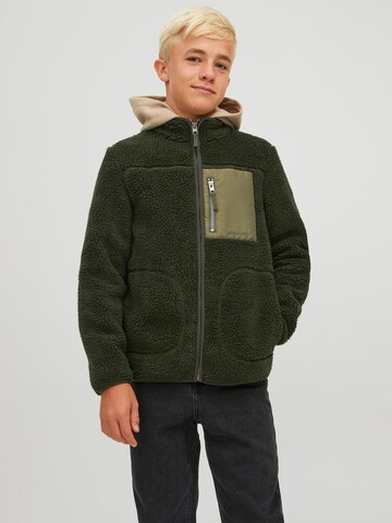 Veste en polaire 'Park' Jack & Jones Junior en vert : devant