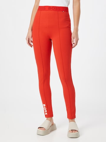 Pantaloni 'Estretch' de la BOSS Orange pe roșu: față