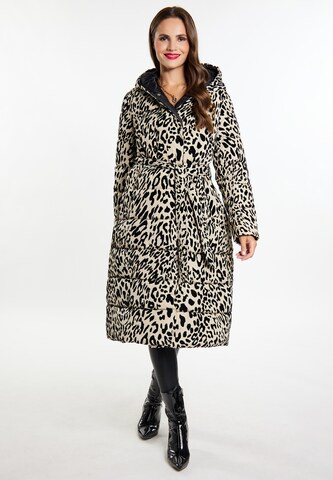 Cappotto invernale di faina in beige