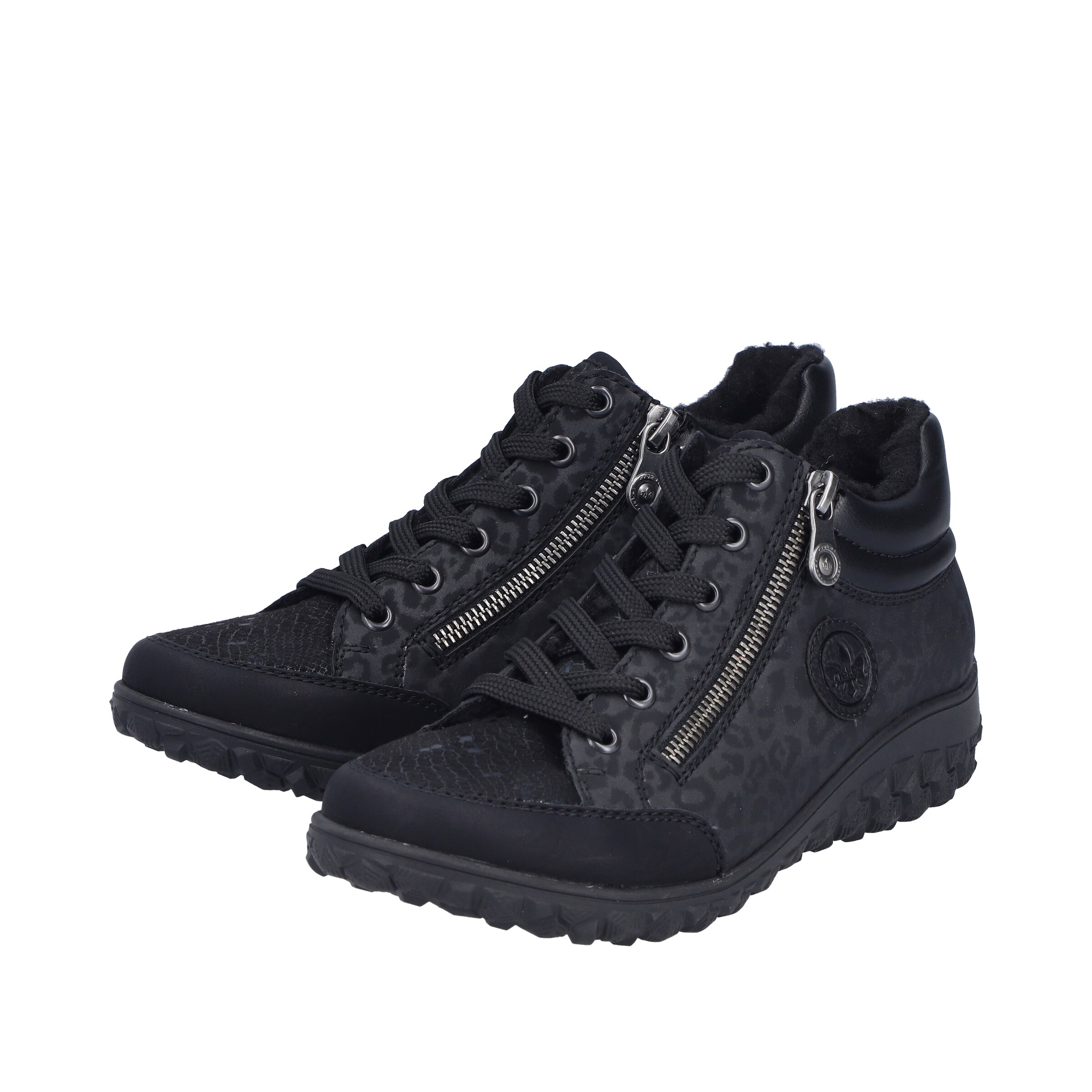 Rieker Schnürstiefelette in Schwarz