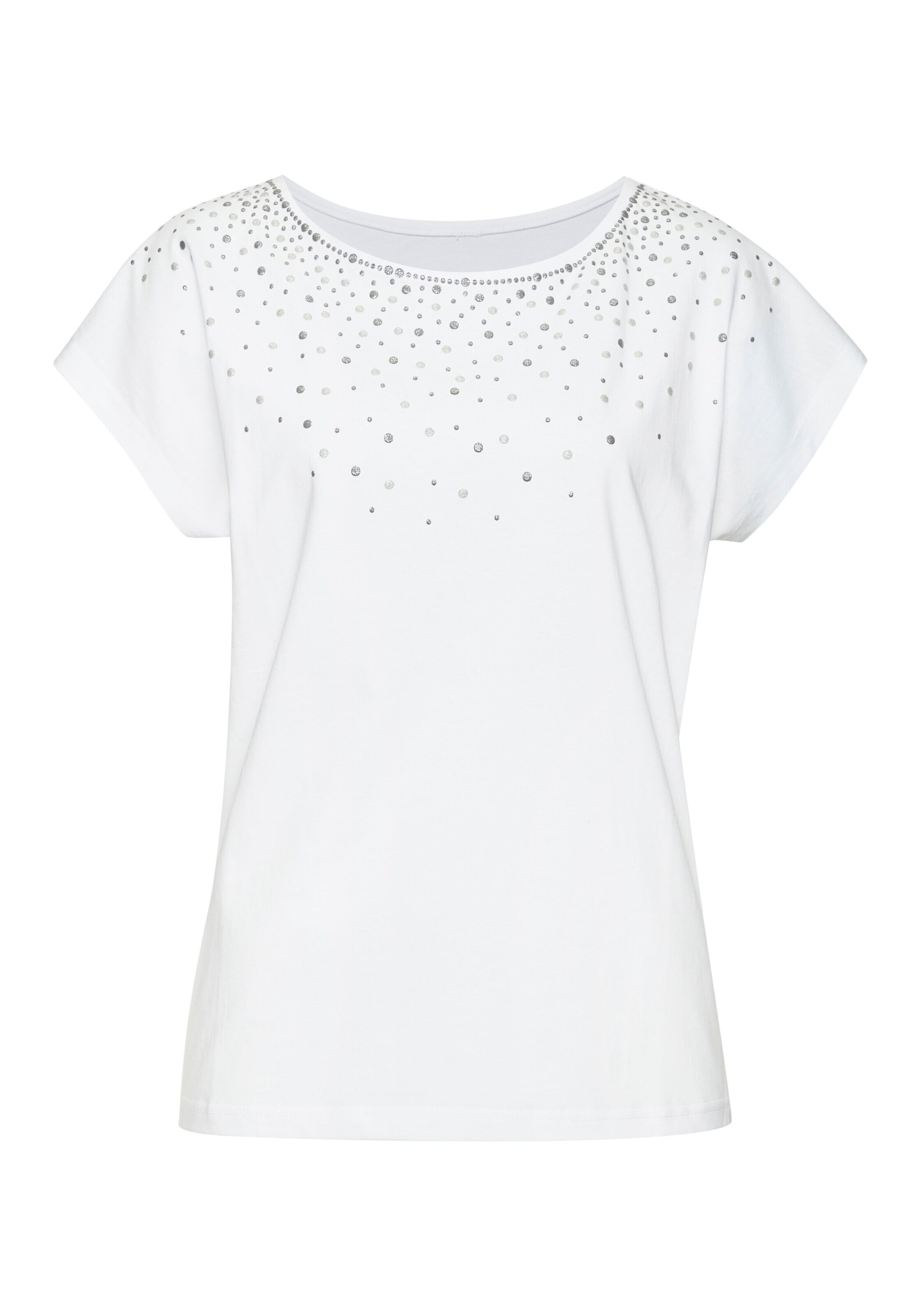 LASCANA Shirt in Wit: voorkant