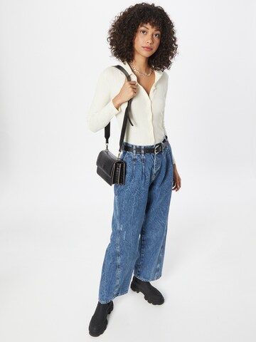 NEON & NYLON Wide Leg Jeans 'BEA' in Blau