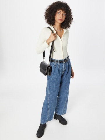 NEON & NYLON Wide Leg Jeans 'BEA' in Blau