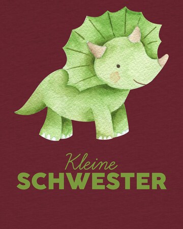 watabout.kids Shirt 'Dinosaurier 01 Kleine Schwester' in Red