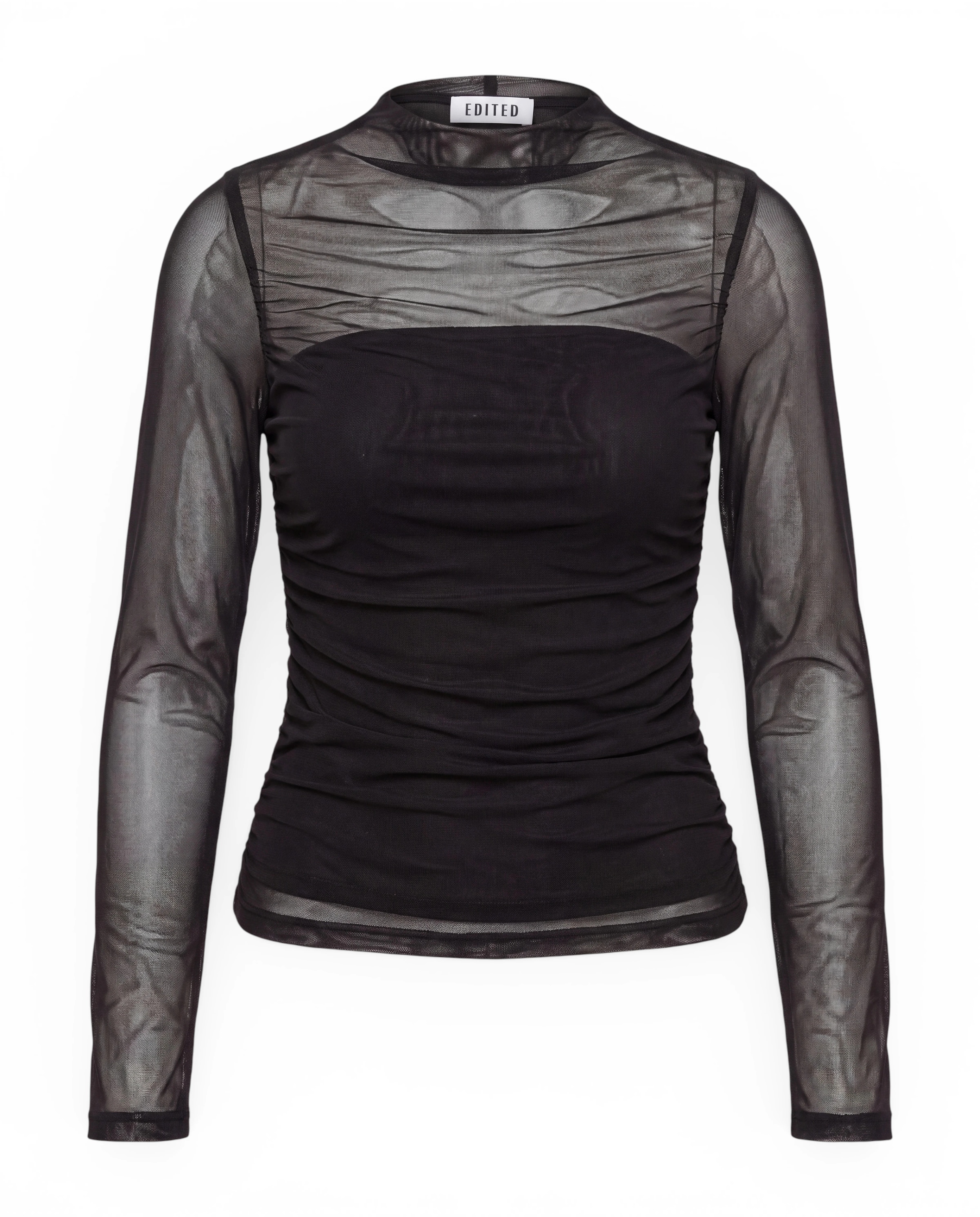 EDITED Shirt 'Inge' in Schwarz: Vorderseite