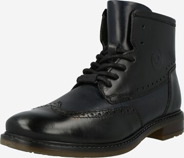 bugatti Lace-Up Boots in Black: front