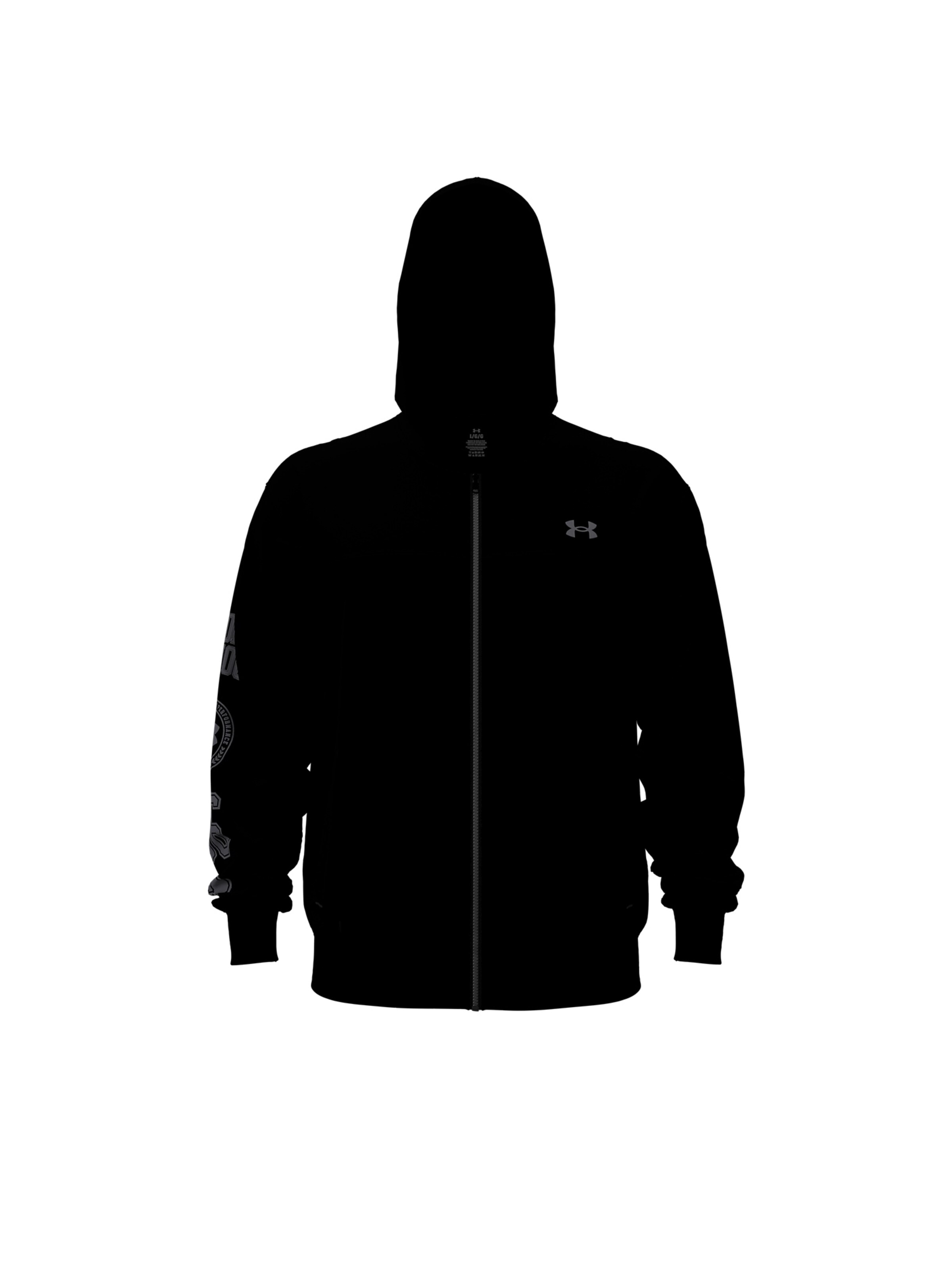 UNDER ARMOUR Sportsweatvest 'Rival' in Zwart: voorkant