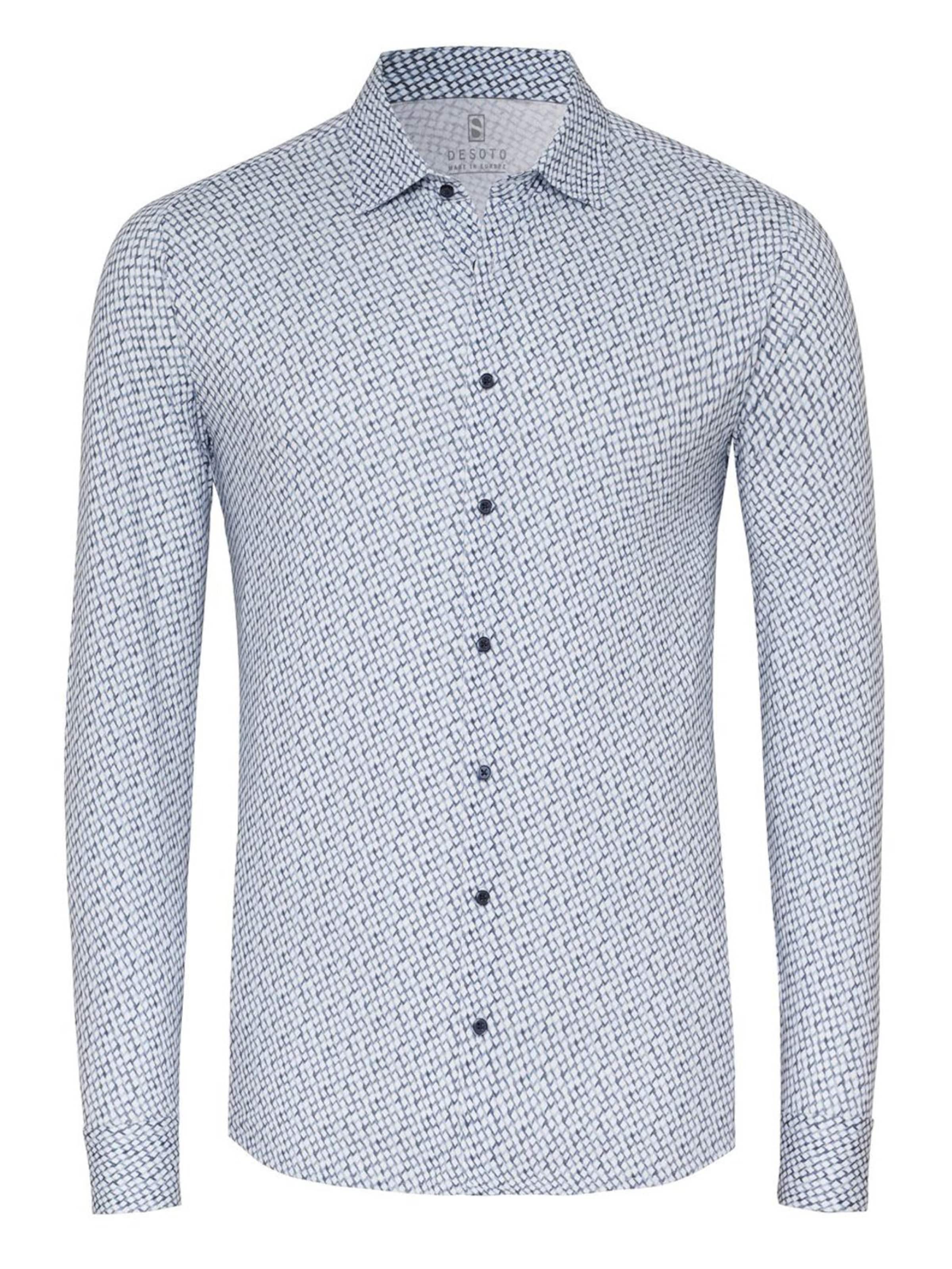 DESOTO Slim fit Button Up Shirt in Blue