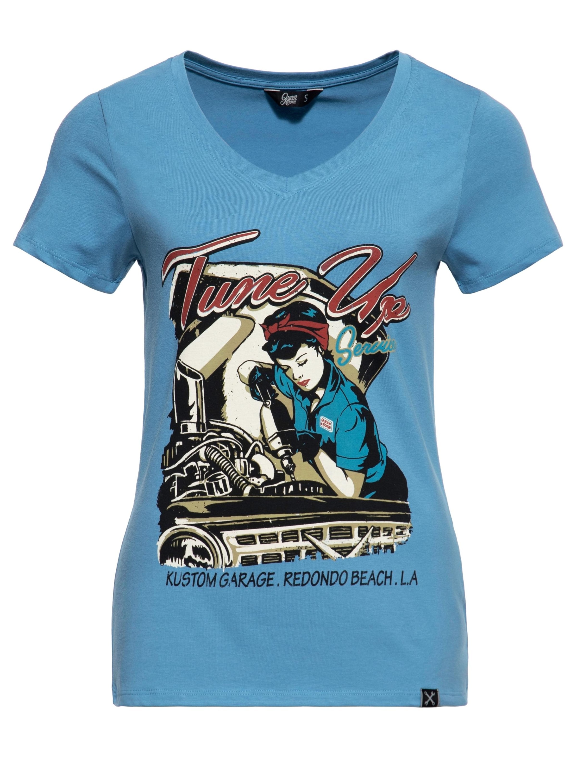 Queen Kerosin Shirt 'Tune Up' in Blue: front