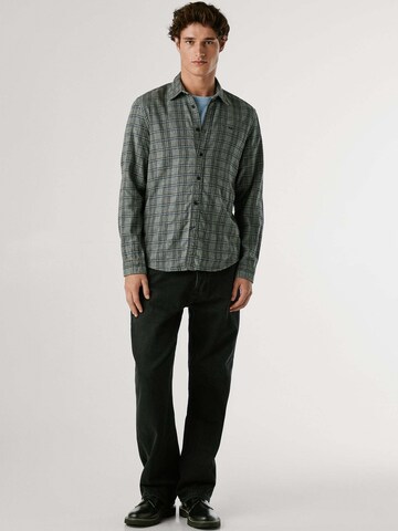 Pepe Jeans Regular fit Button Up Shirt 'Clive' in Grey