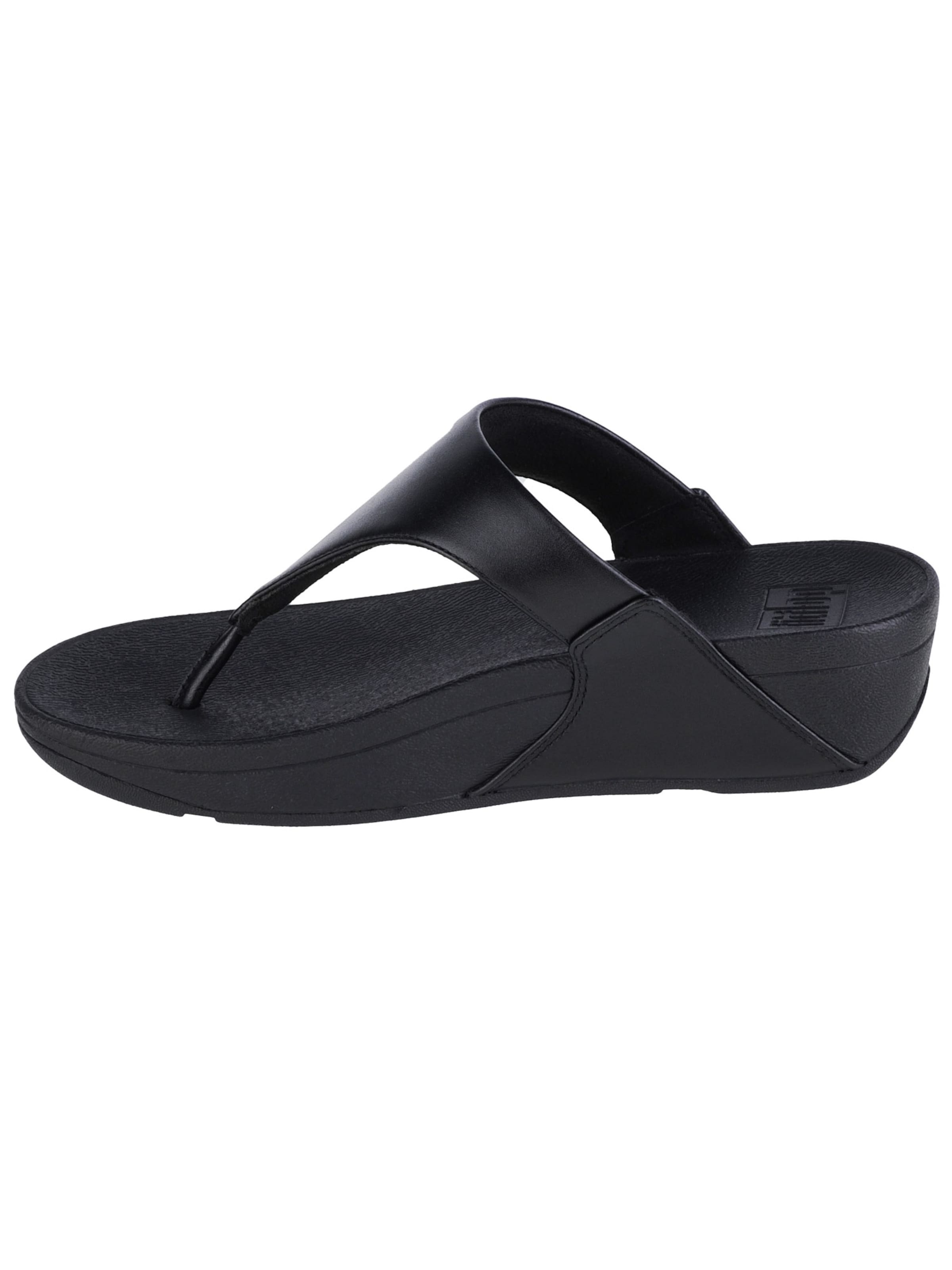 FitFlop T-bar sandals 'FitFlop Lulu' in Black: front