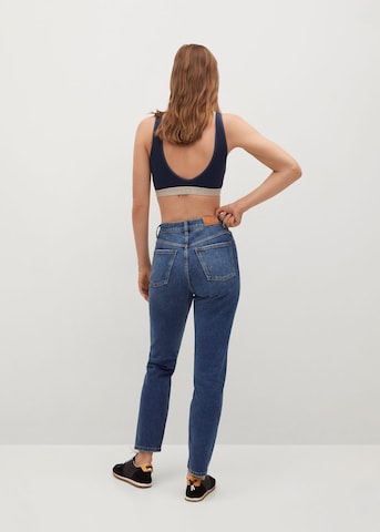 MANGO Slimfit Jeans 'Newmom' in Blauw