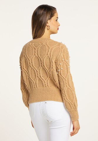 Pullover di faina in marrone