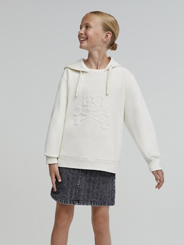 Scalpers Sweatshirt i vit: framsida