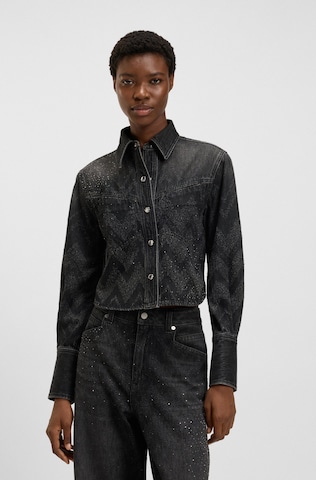 BOSS Orange Blouse in Black: front