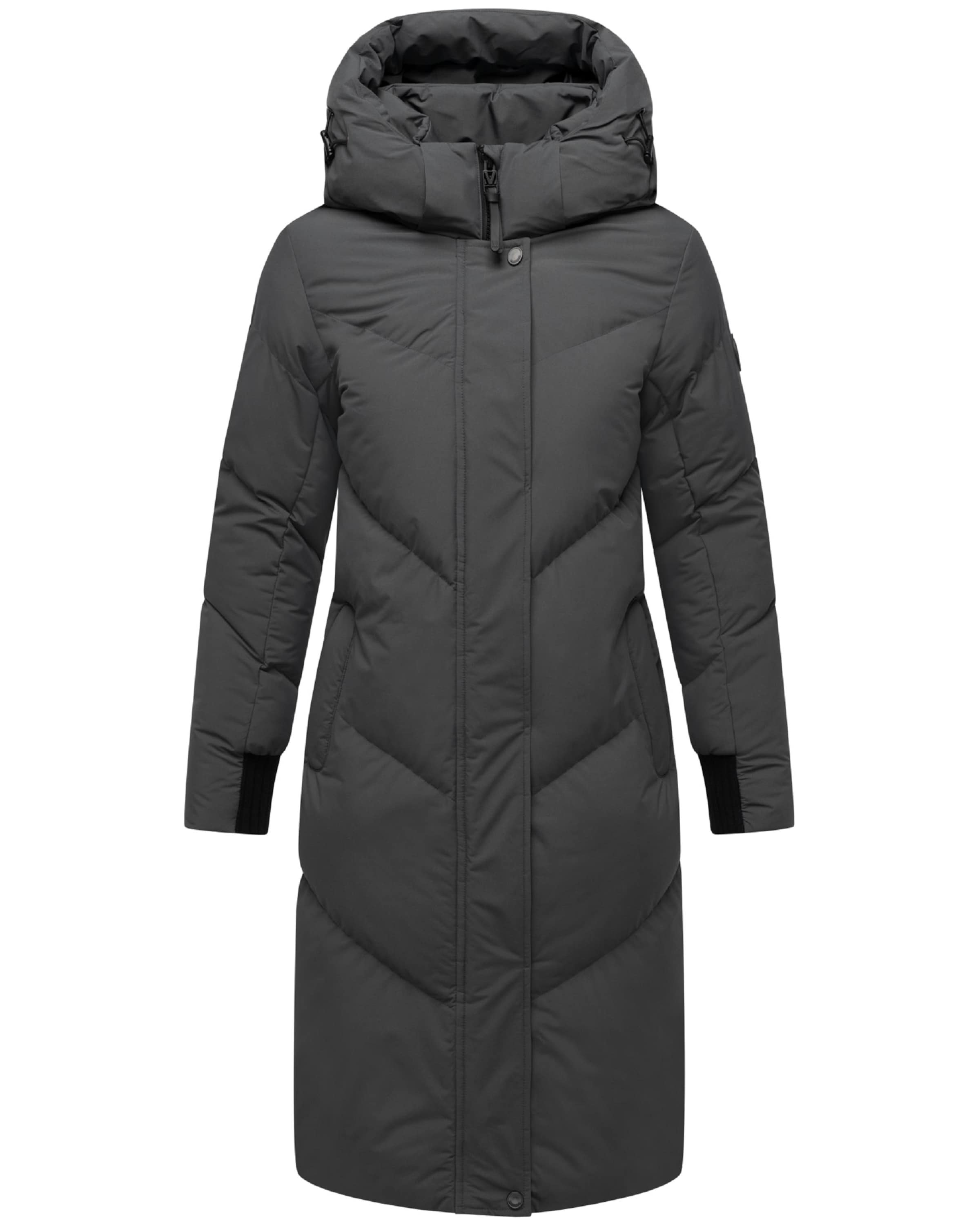 MARIKOO Зимнее пальто 'Teonaa 16' в Серый: спереди