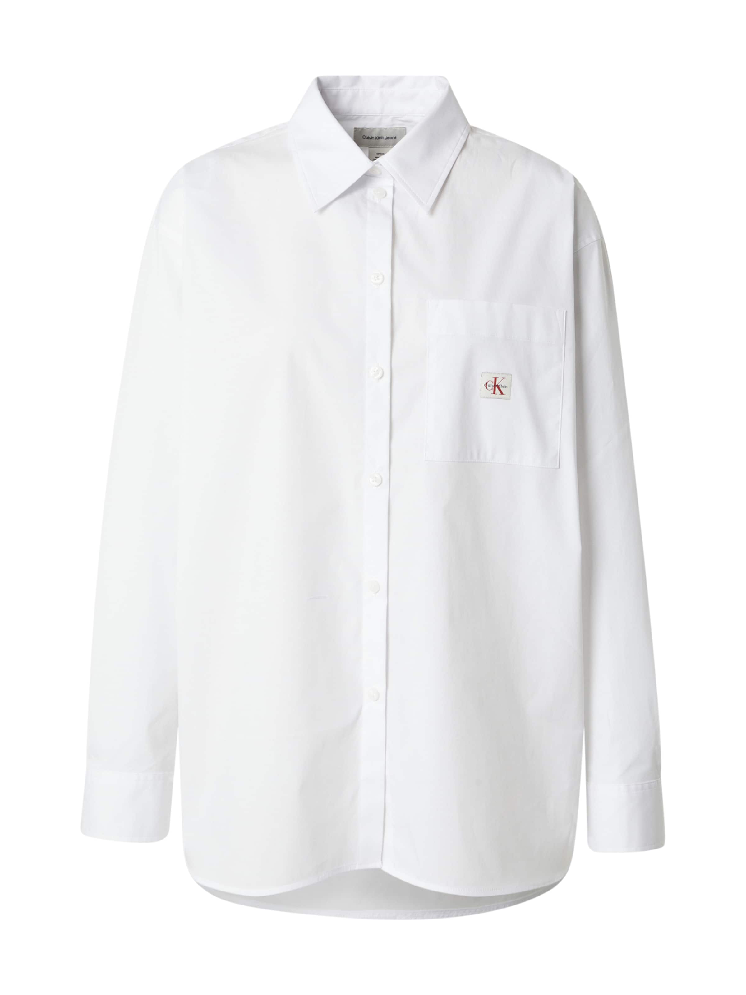 Chemisier Calvin Klein Jeans en blanc : devant