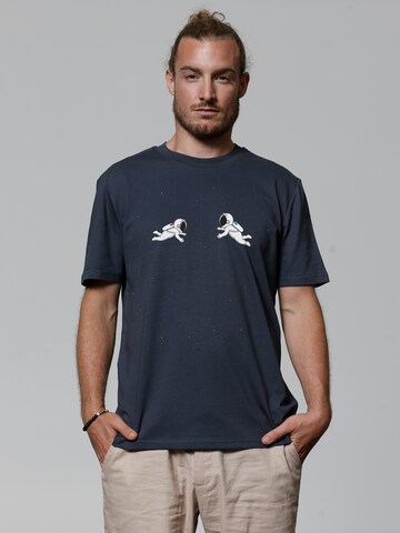 T-Shirt 'Space love' Watapparel en gris : devant