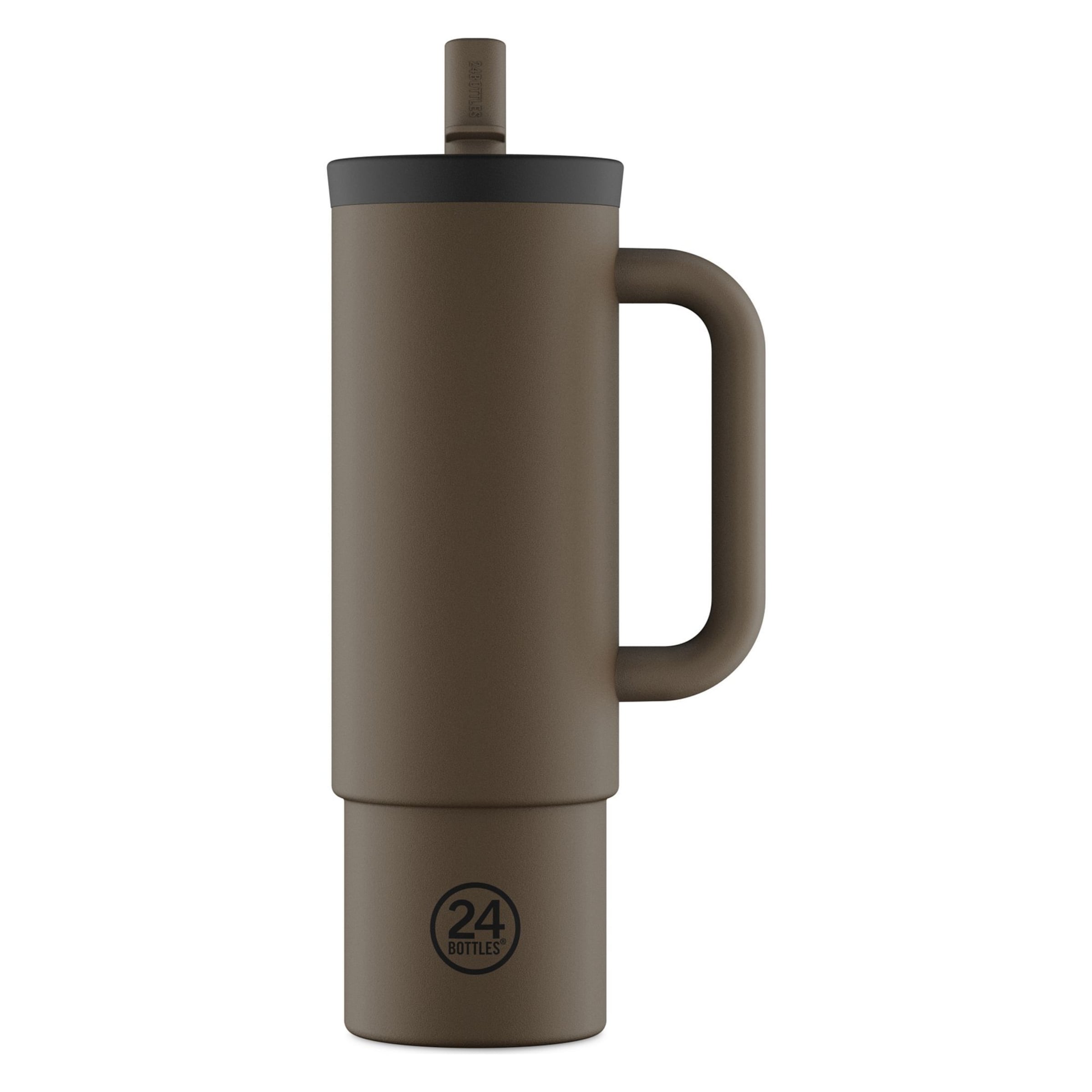 24Bottles Drinkfles in Bruin: voorkant