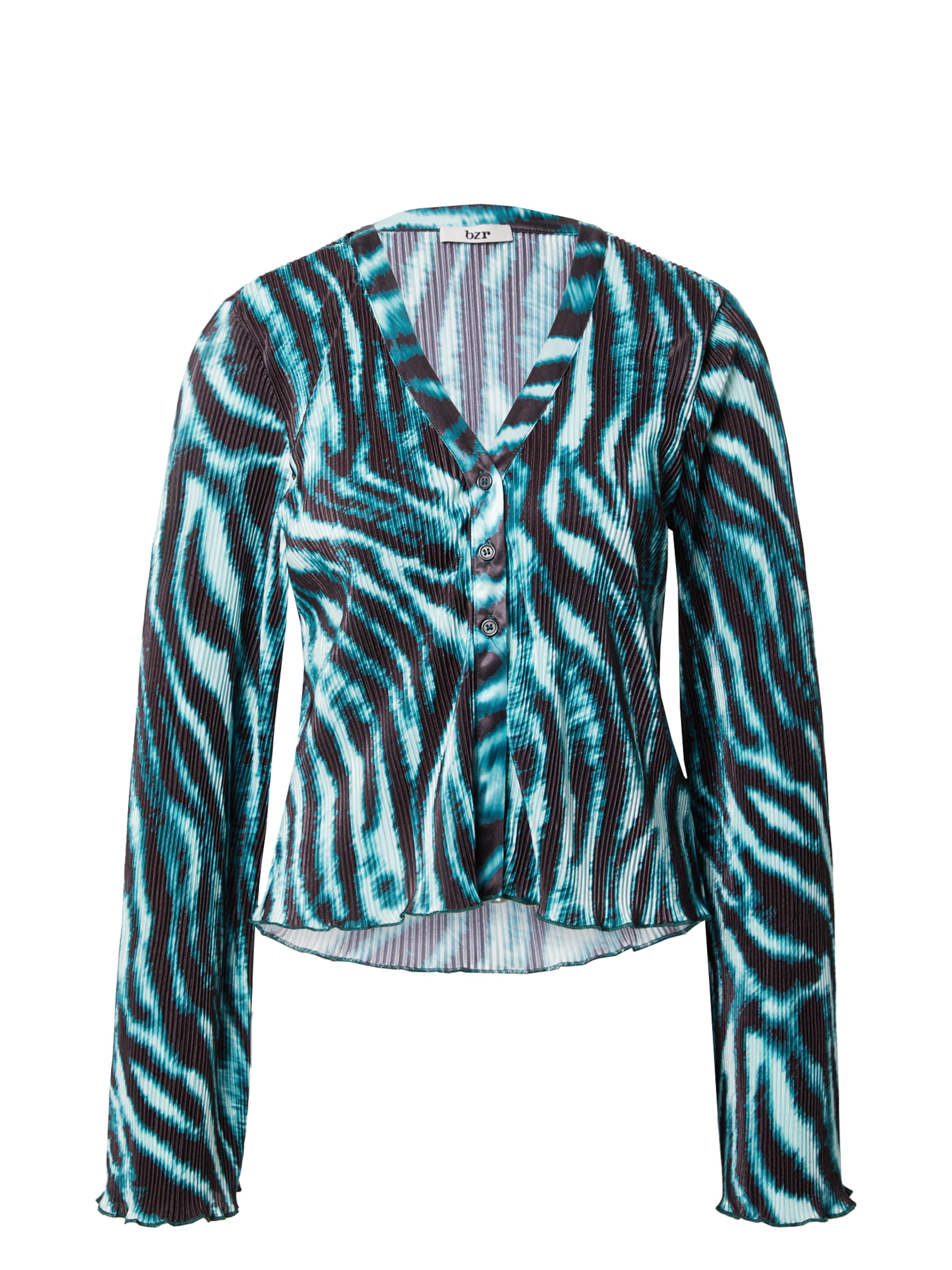 Camicia da donna 'Pleata' di BZR in verde: frontale