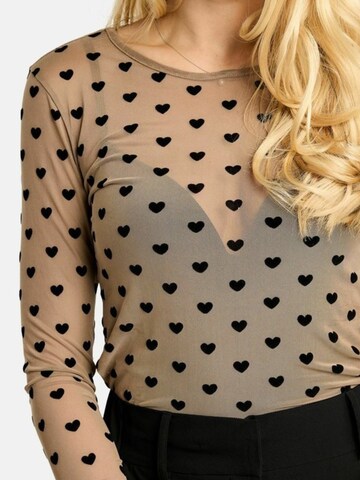 Liberte Essentiel Top ' MESH ' w kolorze beżowy