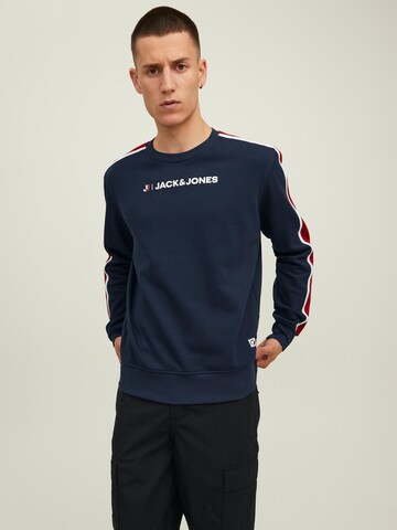 Sweat-shirt 'LOGAN' JACK & JONES en bleu : devant