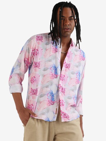 Regular fit Camicia 'Elliot' di Campus Sutra in rosa: frontale