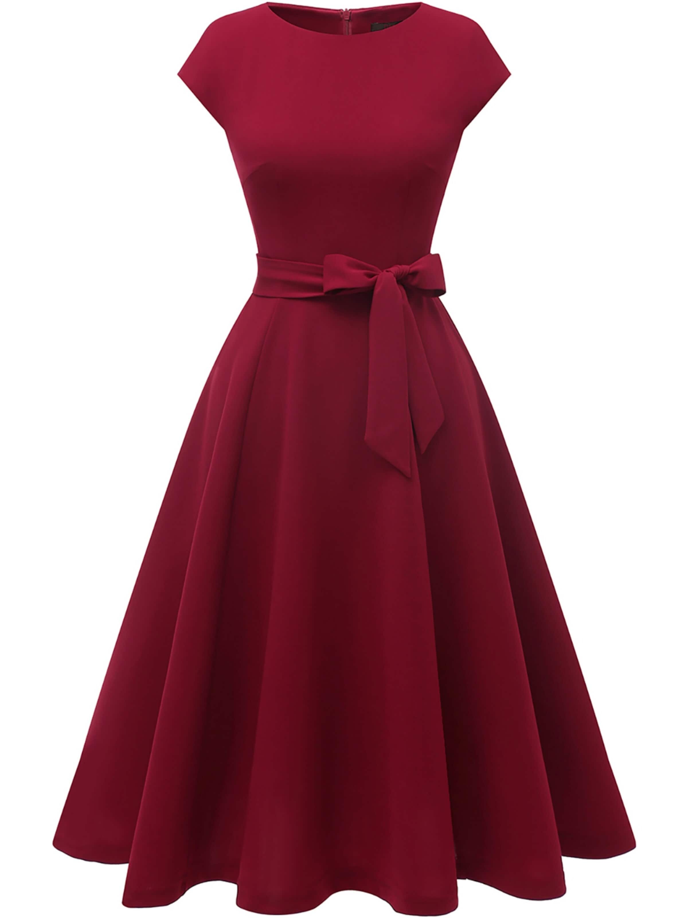Zapaka Cocktailkleid '50er Jahre Retro'‌‌‌‌‌‌‌ in Rot: Vorderseite