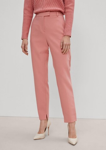 Regular Pantalon chino COMMA en orange : devant