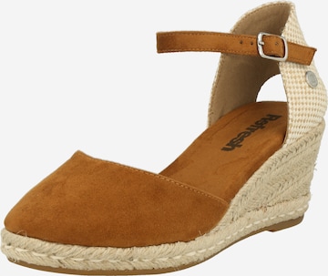 Refresh Sandalen met riem in Bruin: voorkant