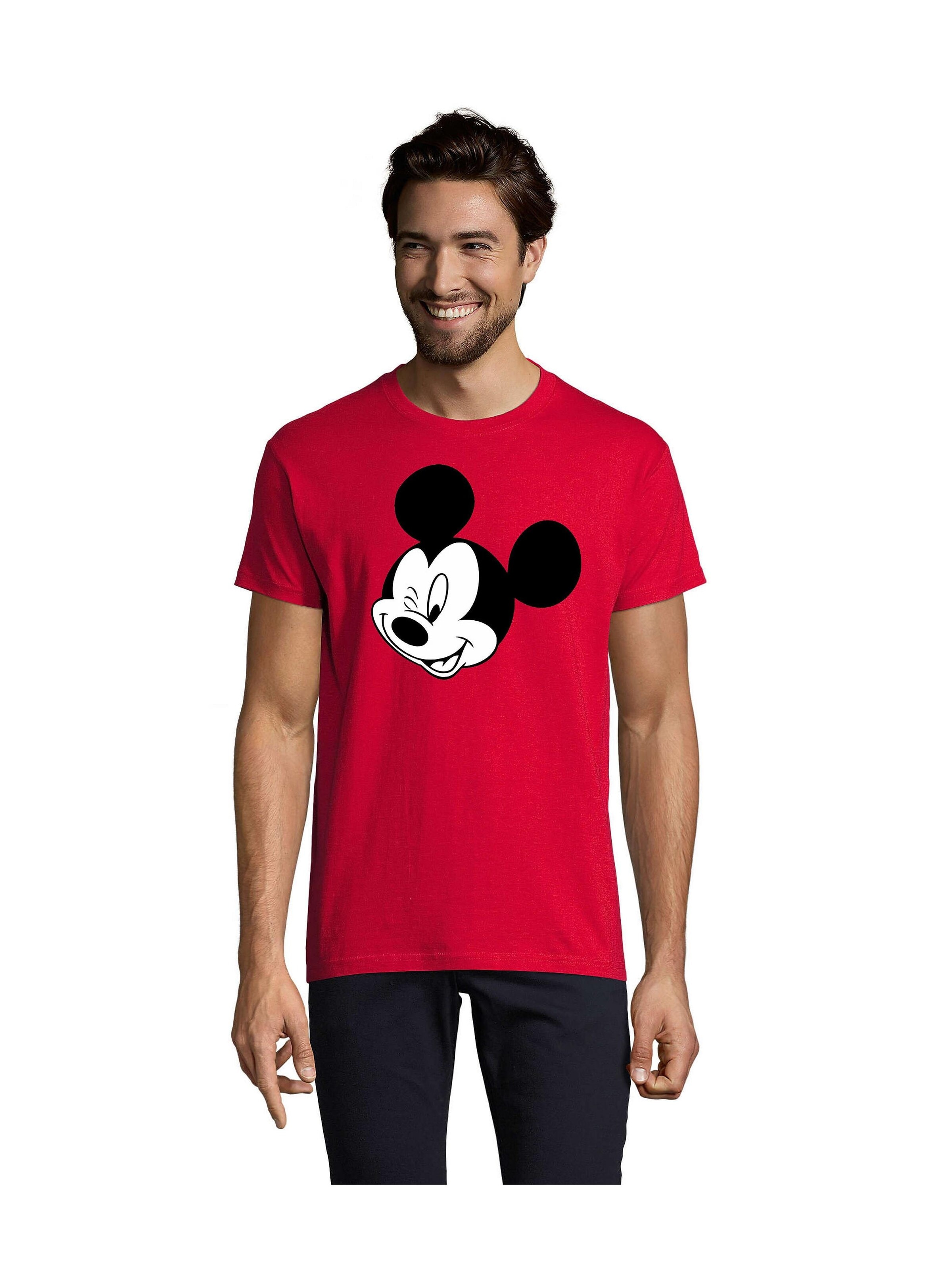 Blondie & Brownie Shirt 'MickeyZwinker'‌‌‌‌‌‌‌‌‌ in 5XL in rot, Produktansicht