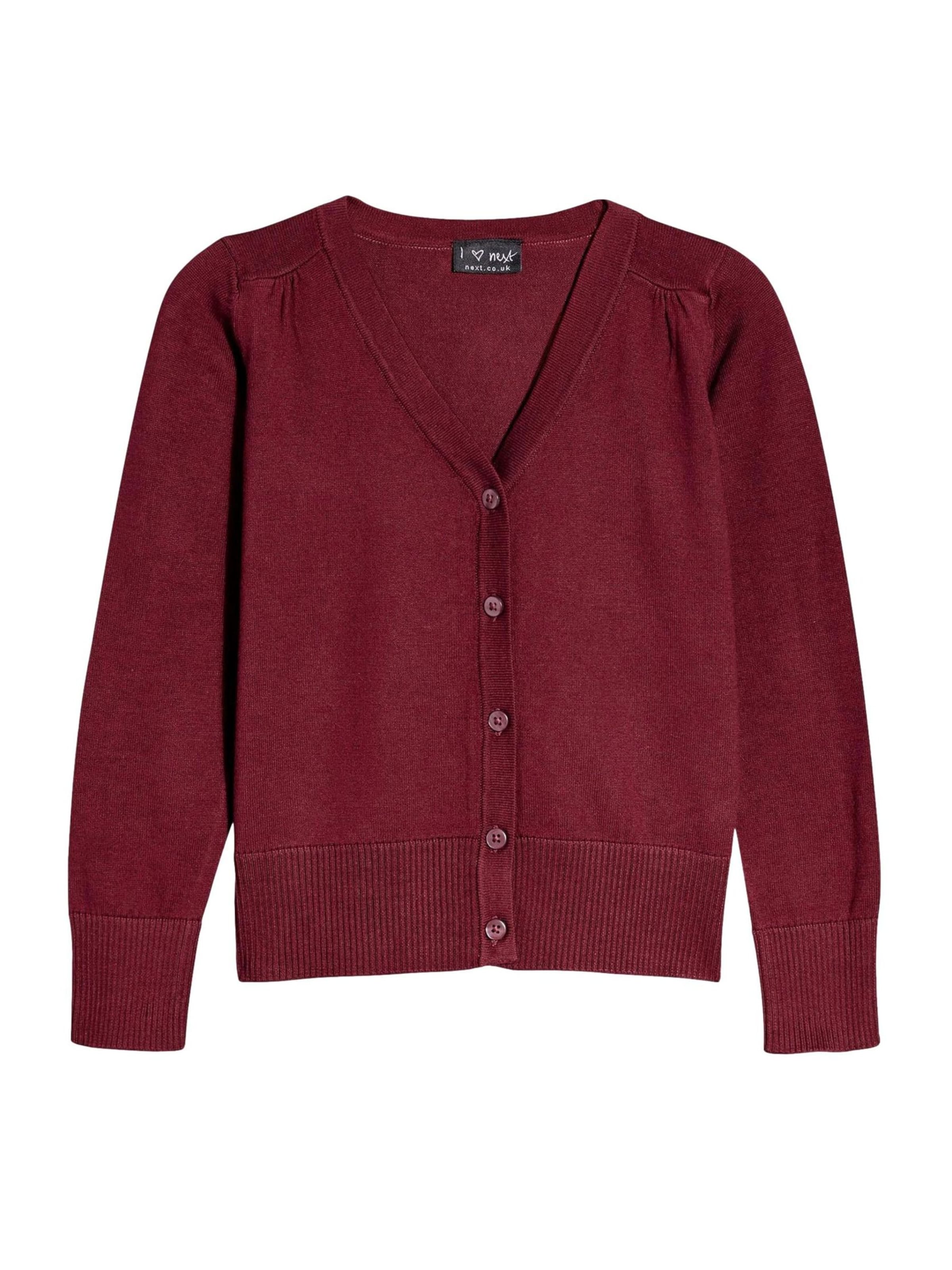 Geacă tricotată de la Next pe roșu: față