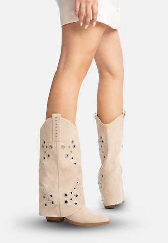 Bottes de cowboy Salinyang en beige