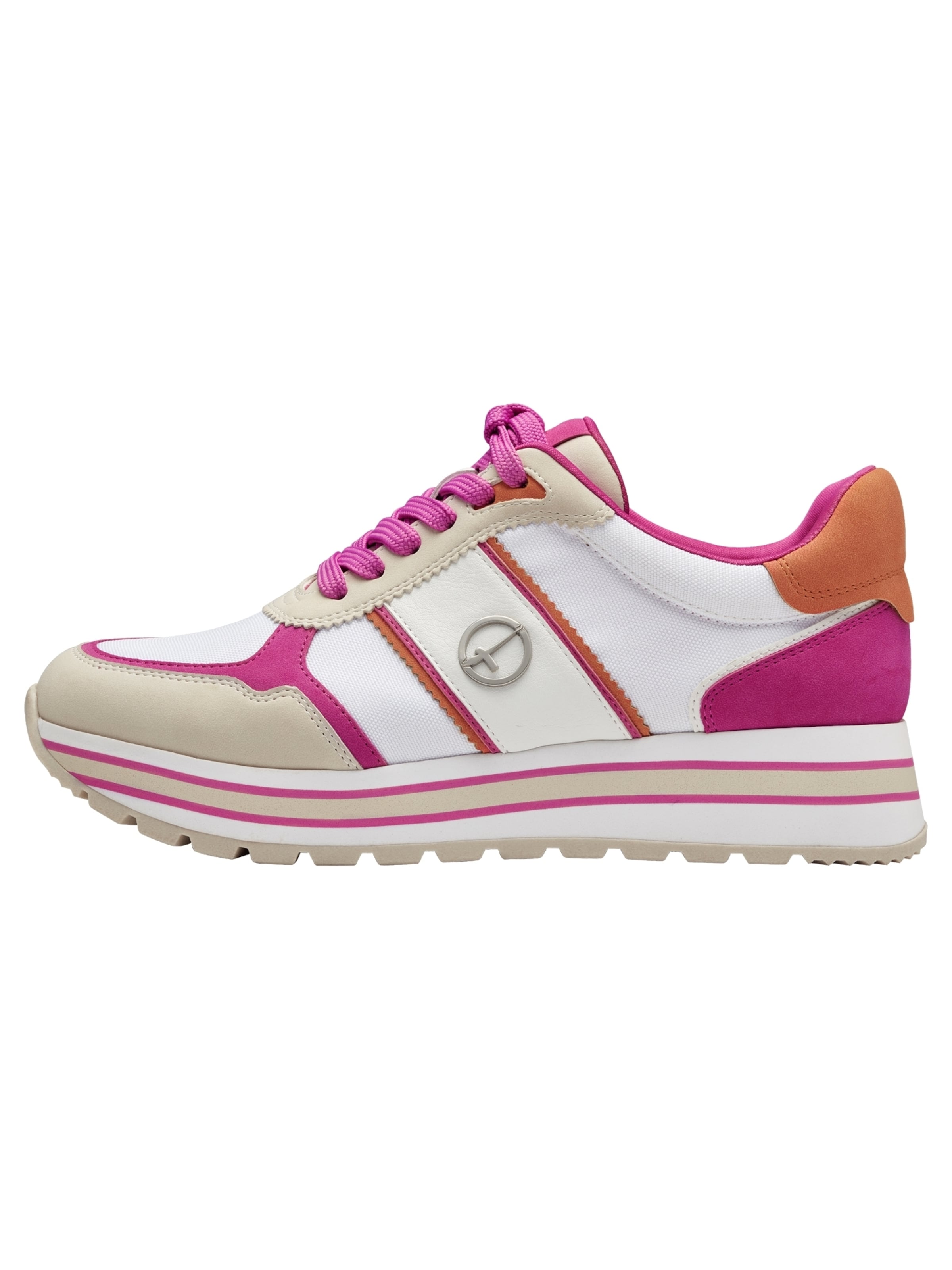 Tamaris Низкие кроссовки в Ярко-розовый