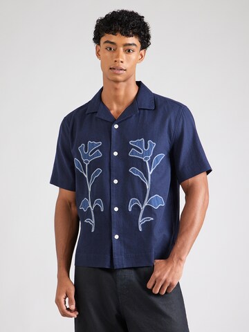 Abercrombie & Fitch Comfort Fit Πουκάμισο σε μπλε: μπροστά