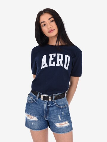 T-shirt AÉROPOSTALE en bleu : devant