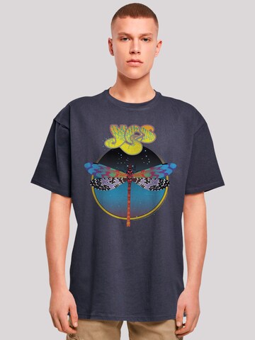 T-Shirt 'YES Dragonfly Tour V1' F4NT4STIC en bleu : devant