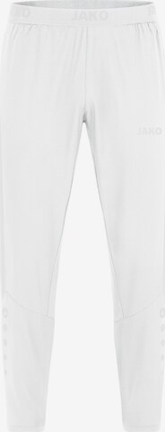 JAKO Tapered Workout Pants 'Power' in White: front