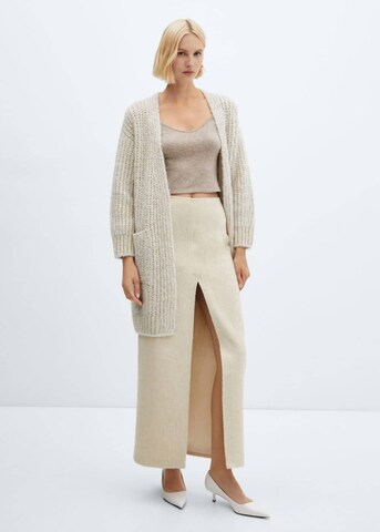 MANGO Cardigan 'Golden' i beige