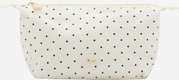 MANGO Kosmetiikkalaukku 'DOTTY' värissä valkoinen: etupuoli